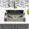 Nantucket Sinks 23 Inch Hammered Stainless Steel Rectangle Kitchen/Laundry Sink KSSH2318-9